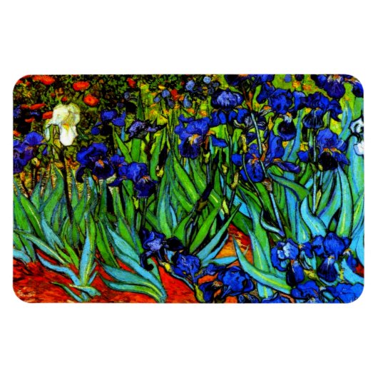 Van Gogh - Irises, prachtige Indigo Blauw mooie ku Magneet (Horizontaal)
