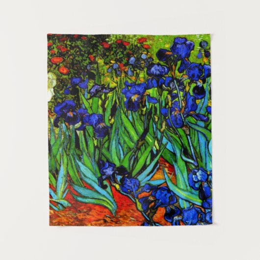 Van Gogh - Irises, prachtige Indigo Blauw mooie ku Wandkleed (Voorkant)