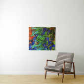 Van Gogh - Irises, prachtige Indigo Blauw mooie ku Wandkleed (In Situ (horizontaal))