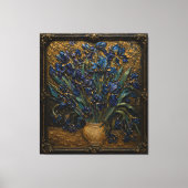 Van Gogh Irises Reliëf Kunstprint | Museum Geïnspi Canvas Afdruk (Voorkant)