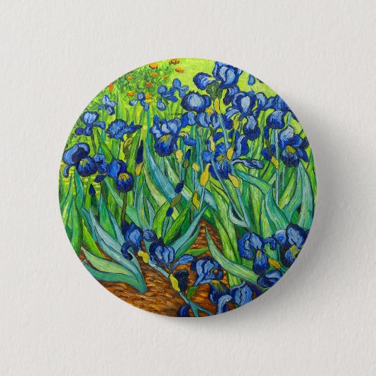 Van Gogh Irises Ronde Button 5,7 Cm (Voorkant)