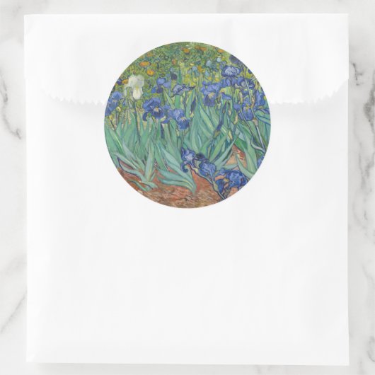 Van Gogh Irises Ronde Sticker (Tas)