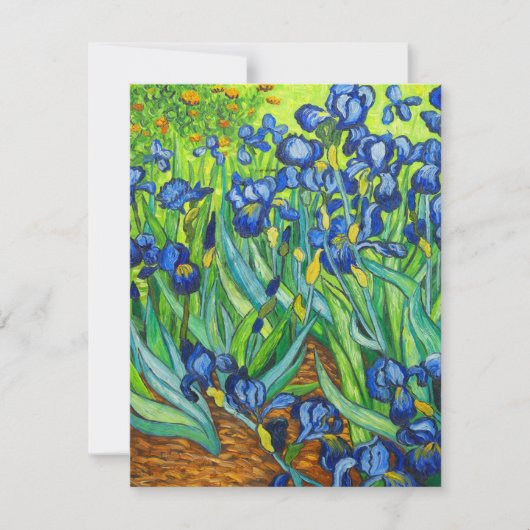 Van Gogh Irises RSVP Kaartje (Voorkant)
