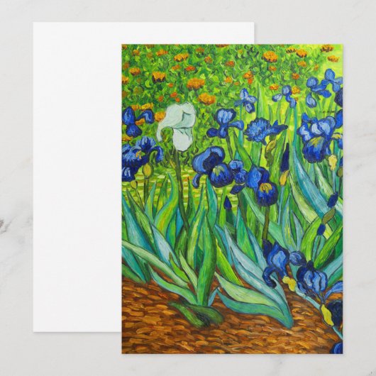 Van Gogh Irises Save The Date (Voorkant / Achterkant)