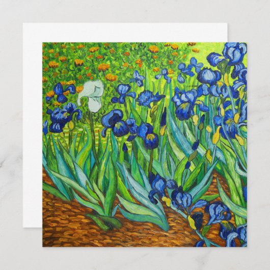 Van Gogh Irises Save The Date (Voorkant / Achterkant)