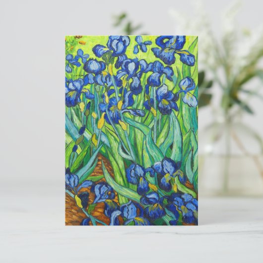 Van Gogh Irises Save The Date (Staand voorkant)