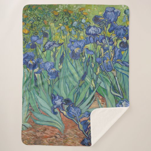 Van Gogh Irises Sherpa Deken (Voorkant)