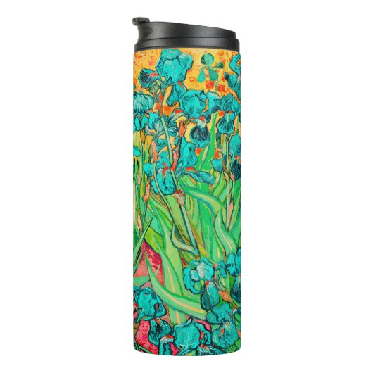 Van Gogh Irises, St. Remy, Blauwgroen Thermosbeker (Geroteerd rechts)