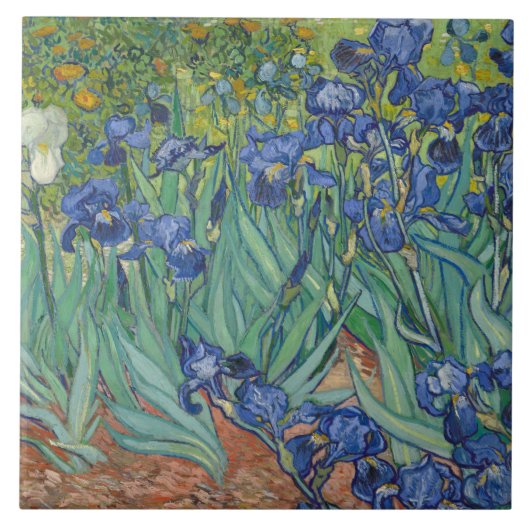 Van Gogh Irises Tegeltje (Voorkant)