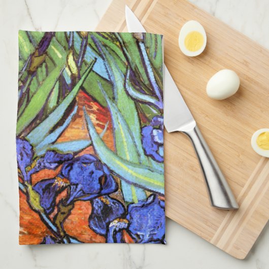 Van Gogh: Irises Theedoek (Quarter Fold)