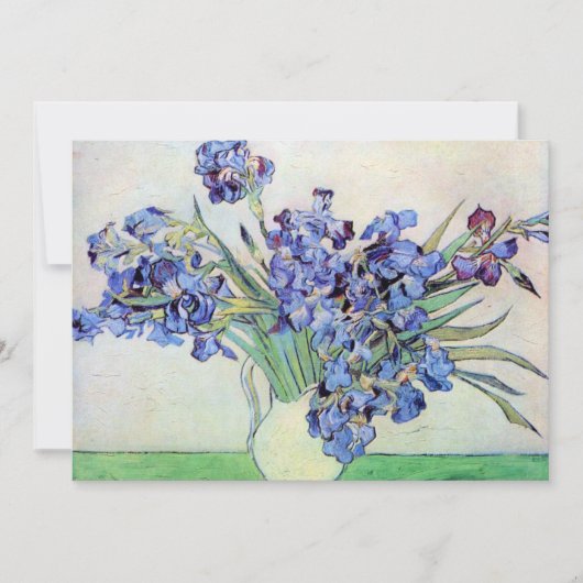 Van Gogh Irises Trouw Uitnodiging (Voorkant)