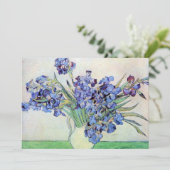 Van Gogh Irises Trouw Uitnodiging (Staand voorkant)