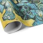 Van Gogh Irises Vase Yellow Floral Painting Cadeaupapier (Rol Hoek)