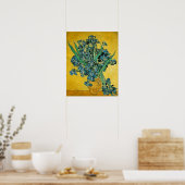 Van Gogh Irises Vase Yellow Floral Painting Poster (Keuken)