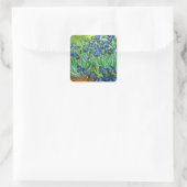Van Gogh Irises Vierkante Sticker (Tas)
