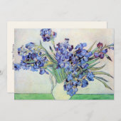 Van Gogh Irises Wedding Invitation Kaart (Voorkant / Achterkant)