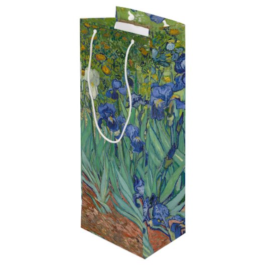 Van Gogh  Irises Wijn Cadeautas (Achterkant Gekanteld)
