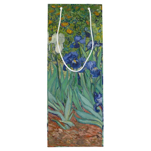 Van Gogh  Irises Wijn Cadeautas (Achterkant)