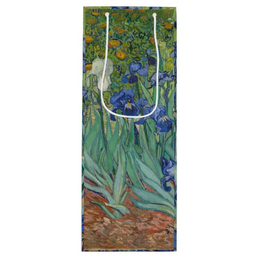 Van Gogh Irises Wijn Cadeautas (Voorkant)