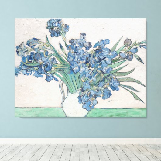 Van Gogh "Irisis"  Canvas Afdruk (Insitu (Houten vloer))