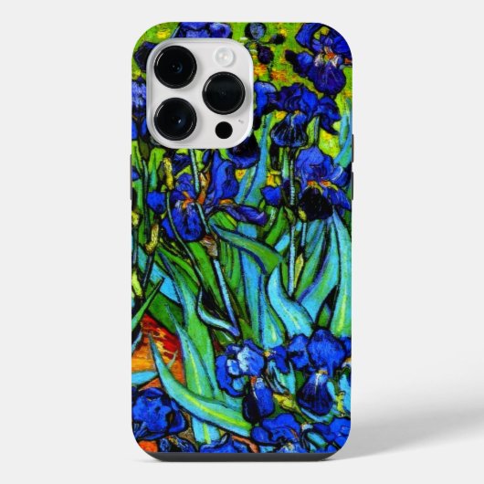Van Gogh - Irissen, beroemd schilderij, iPhone Hoesje (Achterkant)