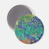 Van Gogh Irissen. Blauwe bloemen natuur impression Magneet (Voorkant / Achterkant)