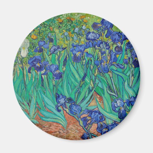 Van Gogh Irissen. Blauwe bloemen natuur impression Magneet (Voorkant)
