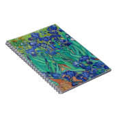 Van Gogh Irissen. Blauwe bloemen natuur impression Notitieboek (Rechterzijde)