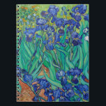 Van Gogh Irissen. Blauwe bloemen natuur impression Notitieboek<br><div class="desc">Van Gogh "Irises" notitieboek. Blauwe florale impressionistische kunst.</div>