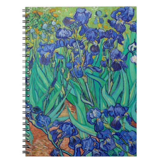 Van Gogh Irissen. Blauwe bloemen natuur impression Notitieboek (Voorkant)