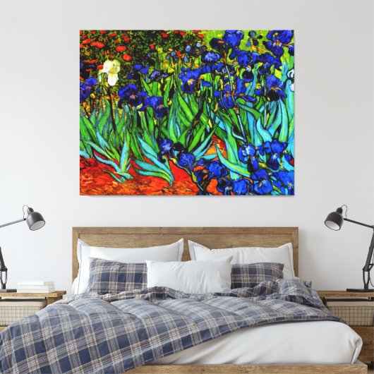 Van Gogh - Irissen Canvas Afdruk (Insitu (Slaapkamer))