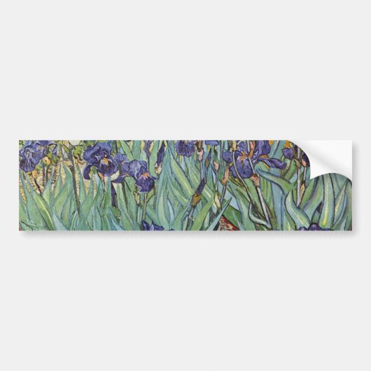 Van Gogh Irissen Impressionistisch Schilderij Bumpersticker (Voorkant)