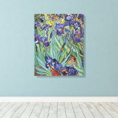Van Gogh Irissen Impressionistisch Schilderij Canvas Afdruk (Insitu (Houten vloer))