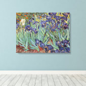 Van Gogh Irissen Impressionistisch Schilderij Canvas Afdruk (Insitu (Houten vloer))