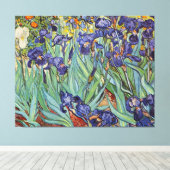 Van Gogh Irissen Impressionistisch Schilderij Canvas Afdruk (Insitu (Houten vloer))