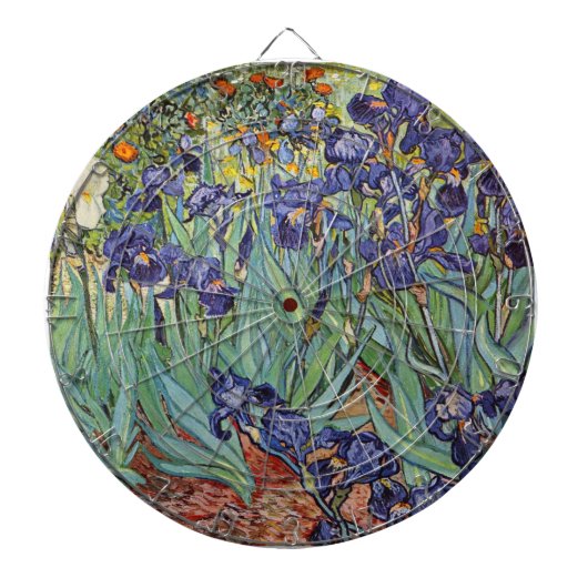 Van Gogh Irissen Impressionistisch Schilderij Dartbord (Voorkant)
