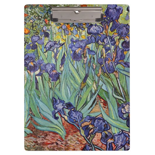 Van Gogh Irissen Impressionistisch Schilderij Klembord (Voorkant)