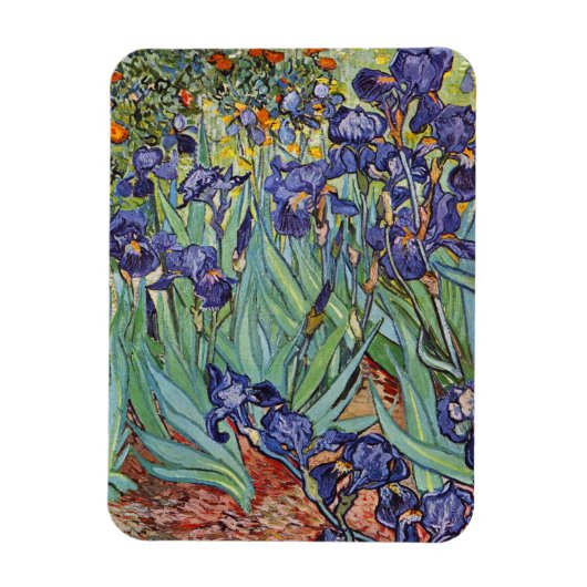 Van Gogh Irissen Impressionistisch Schilderij Magneet (Verticaal)