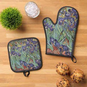 Van Gogh Irissen Impressionistisch Schilderij Ovenwant & Pannenlap Set