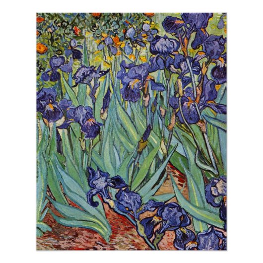 Van Gogh Irissen Impressionistisch Schilderij Perfect Poster (Voorkant)
