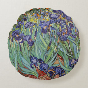 Van Gogh Irissen Impressionistisch Schilderij Rond Kussen