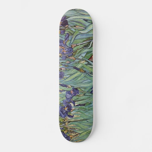 Van Gogh Irissen Impressionistisch Schilderij Skateboard (Voorkant)