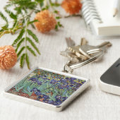 Van Gogh Irissen Impressionistisch Schilderij Sleutelhanger (Zijkant)