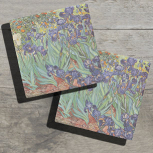 Van Gogh Irissen Impressionistisch Schilderij Stenen Onderzetter