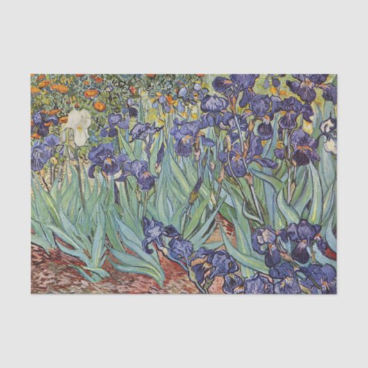 Van Gogh Irissen Impressionistisch Schilderij Tissuepapier (Voorkant)