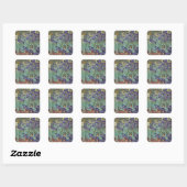 Van Gogh Irissen Impressionistisch Schilderij Vierkante Sticker (Vel)