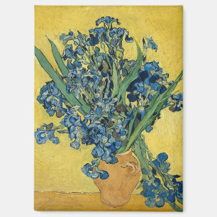 Van Gogh Irissen - Krachtig Blauw & Geel Kunst Magneet