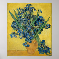 Van Gogh Irissen - Krachtig Blauw & Geel Kunst