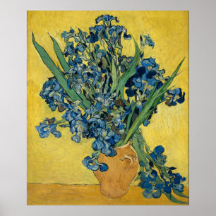 Van Gogh Irissen - Krachtig Blauw & Geel Kunst Poster
