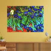 Van Gogh - Irissen, kunstschilderij Canvas Afdruk (Insitu (Woonkamer))
